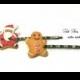 Gingerbread Santa Christmas hairpins- mini food jewelry accessories - food miniature hair pin - Christmas cookie gift - gift for her girls