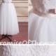Ivory Semi Sweetheart Short Wedding Gown,Blush Waist Belt Boho Wedding Dress,Beach Casual Bridal Dress,Wedding Dress,Lace Wedding Dress