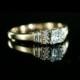 BLACK FRIDAY SALE - Eclectic diamond - vintage gold diamond engagement ring