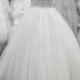Stunning beaded embroidery sweetheart neck princess wedding dress