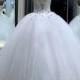 Sweetheart neckline white princess ball gown wedding dress