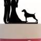 Custom Wedding Cake Topper  WITH any PET SILHOUETTE, Removable Spikes and free base