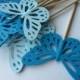 Butterfly Cupcake Toppers Blue , Wedding cupcake toppers, Party Picks, Food Picks, Baby shower Picks, Toothpicks
