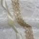 Gold Crystal Rhinestone Bridal Sash,Wedding sash,Bridal Accessories,Bridal Belt and sashes,Ribbon Sash,Style #51