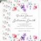 Floral Watercolor Bridal Shower Invitation-Wildflowers Bridal Shower Invitation-Rustic Bridal Shower-Customized Bridal Shower Invite