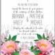 Peony Wedding Invitation watercolor floral vector - Unique vector illustrations, christmas cards, wedding invitations, images and photos by Ivan Negin