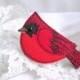Bird Brooch.Red Cardinal.Textile Brooch.Stitching Bird Brooch.Christmas Gift.Bird Miniature Brooch.Embroidered Bird.Winter Bird. Bird Pin.