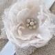 Bridal corsage, wrist or lapel pin corsage. Mother of the bride corsage. Fabric flower and ribbon.  for bridesmaids, flower girls