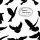 Birds Silhouette, Digital Bird Clip Art, Clipart Bird, Bird Silhouette Clipart, Wedding Bird clipart, Animal clipart, bird clip art 0313