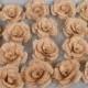 20 Burlap Flowers - Rustic Wedding Decoration, Craft Projects, Card Making, Home and Special Occasion Decoration