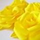 Set of 6 Yellow Paper Roses, Yellow Paper Flowers, Fall Table Decor, Yellow Paper Wedding, Yellow Wedding Decoration, Paper Wedding Decor