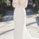 Sexy Deep V-Neck Long Sleeve Lace Top Mermaid Wedding Party Dresses, WD0038