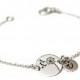 Sterling Silver Dandelion Bracelet,Wish Bracelet.Hand-Stamped,Dandelion Wish Bracelet, initial charm, initial Bracelet, Personalized Jewelry