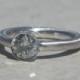 Laurie Sarah Bezel Set Round 1 carat Diamond Engagement Ring in 14kt White Gold - Matte Finish - LS1668