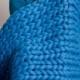 Chunky blanket throw, Giant knitted afghan blanket, Pure Wool Giant Blanket, Bulky Knit Throw, Chunky Knitting, Lap blanket. Gift, Blue