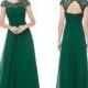 Cheap Olive Green Long Chiffon Bridesmaid Dress Under 100 from Dressywomen