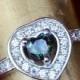Sterling Silver Ring.Mystic Topaz Ring Heart Shape Ring.Love Ring.Wedding Ring.Engagement Ring.Statenent Ring.Diamond CZ Ring.BridalR141-159