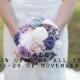 SALE! Lavender bouquet, purple wedding bouquet,  bridal bouquet, fabric flowers bridal bouquet