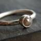 Custom rose cut diamond ring / certified conflict free / gray diamond ring / grey diamond ring / rose cut wedding ring / engagement ring