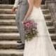 Essense of Australia Sheath Wedding Dress With Shoulder Straps Style D1877