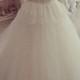 Illusion lace top peplum princess wedding dress