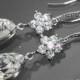 Crystal Chandelier CZ Bridal Earrings Swarovski Rhinestone Teardrop Earrings Wedding Earrings Bridal Jewelry Crystal Silver Dangle Earrings