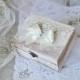 Rustic wedding ring box, Personalized wedding ring bearer box, wedding ceremony ring  holder
