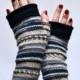 Earth Tones Fingerless Gloves - Pastel Tones Gloves - Merino Wool Fingerless - Long Knitt Gloves - Fall Fashion - Beige Fingerless nO 57.