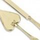 Gold Heart Personalized Wedding Cake Server and Knife