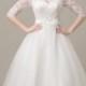 Tea Length Lace Wedding Dress With Sleeves DV2078