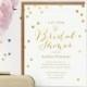 Printable Bridal Shower Invitation  // White with Gold Dots  // Editable Instant Download