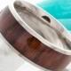 Titanium Wedding Band Dome 8mm Hawaiian Koa Wood Inlay Mens Anniversary Engagement Promise Wood Inlay Comfort Fit Ring FREE Laser Engraving