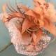 Real Feather Flower Bouquet “Little beauty” - Natural Feather Bridal Bouquet – Bridesmaid Bouquet - Centerpiece- Gold – Brown - Beige