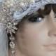 Wedding head piece handmade Flapper great Gatsby headband tiara veil wedding veil