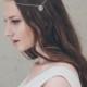Wedding circlet - 'Ophelia' crystal rhinestone silver chain bridal halo forehead band