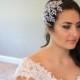 Swarovski Wedding headpiece, Bridal hair accessory, Rhinestone headpiece, Face Framer head piece, Bridal hair comb, Bridal hair vine