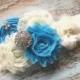 Turquoise Flower Girl Bridal Sash, Flower Girl Sash, Maternity Sash, Bridesmaid Sash, Custom Sash, Flower Sash, Satin Bridal Sash