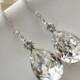 Rhinestone Bridal Earrings,Swarovski Crystal,Statement Bridal Earrings,Teardrop Earrings, Wedding Jewelry, Wedding Crystal Earrings,ARIA