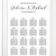 Printable Wedding Seating Chart-Rehearsal Dinner Seating Chart-Calligraphy Seating Chart Poster-Navy Blue Seating Chart-Rustic Wedding