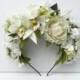 Orchid Bridal Flower Crown - Bohemian Wedding, Tropical, Flower Headband, Floral Crown, Ivory Flower Crown, Headband, Bridal Headpiece, Boho