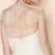 Amber Couture French lace and illusion tulle cap sleeves bridal bolero shrug cover up