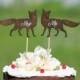 Fox Wedding Cake Topper - Mr & Mrs -  Rustic Country Chic Wedding