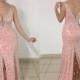 Elegant Long Prom Dress - V-Neck Sequins Split with Beading from Dressywomen