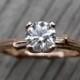 Diamond Twig Engagement Ring: White, Yellow, or Rose Gold; Half Carat; Prong Setting