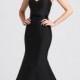 Strapless Sweetheart Mermaid Black Satin Prom Dress PD3190