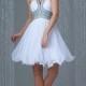 Short A-line Halter Beaded Chiffon Prom Dress PD3196