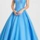 Ball Gown With Beaded Tank Staps and Neckline Tulle Prom Dress PD3195