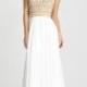 Strapless A-line Beading Bodice Chiffon Prom Dress PD3199
