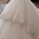 Beautiful illusion lace off shoulder princess ball gown wedding dress