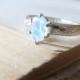 Rainbow Moonstone Ring Alternative Engagement Ring Gemstone Sterling Silver Ring Promise Ring